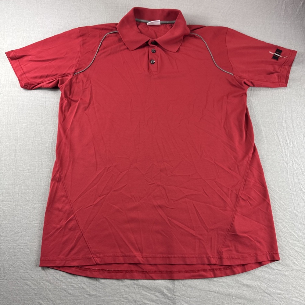 Porsche Design Drivers Selection Polo Mens L Red Shirt Sleeve Golf Shirt Luxury